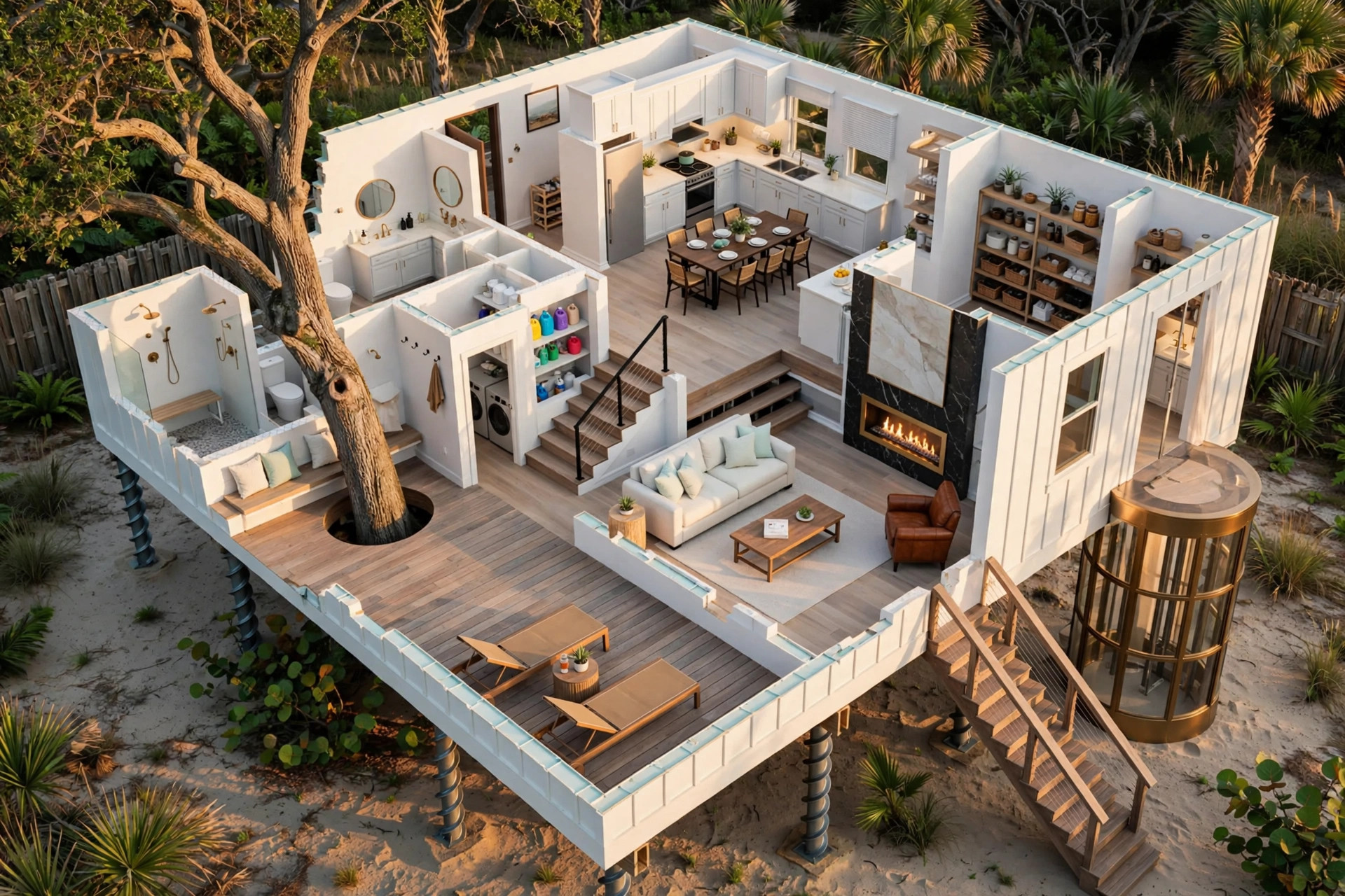 The Dune Gable 3D floor plan — Level 1