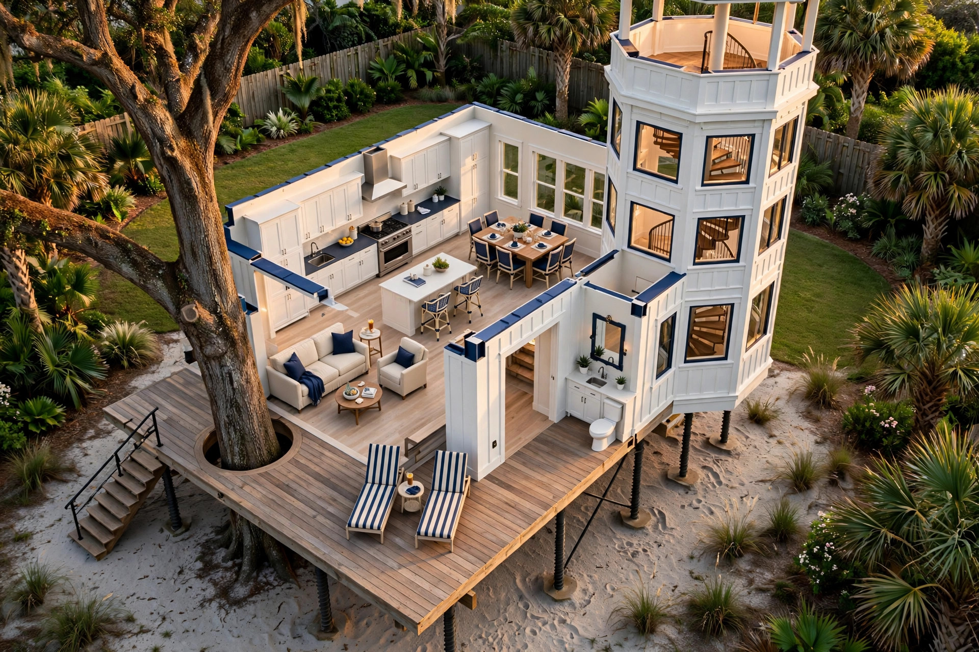 The Lighthouse Gables 3D floor plan — Level 1