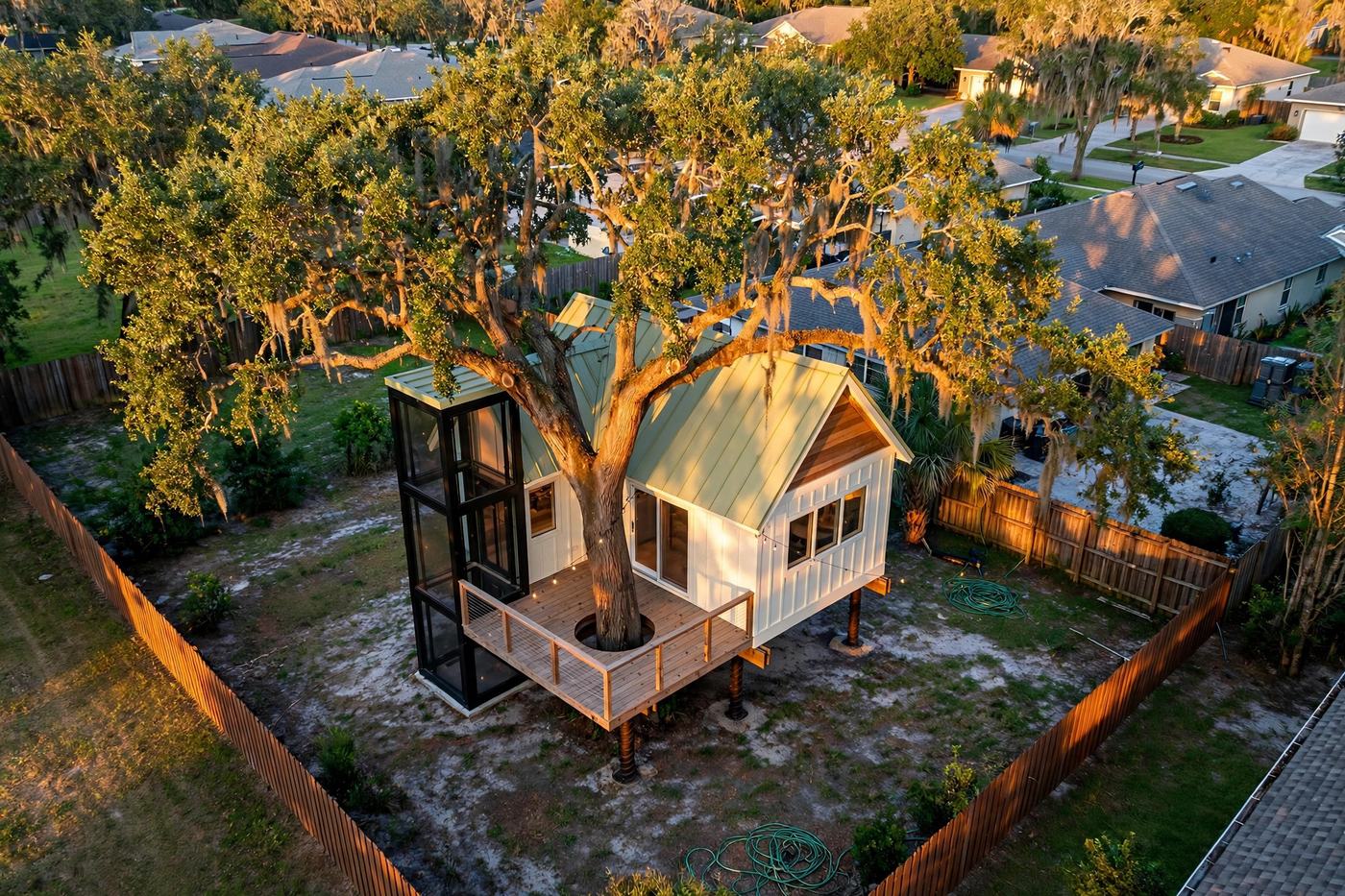 Gabled Lift bird's eye aerial view