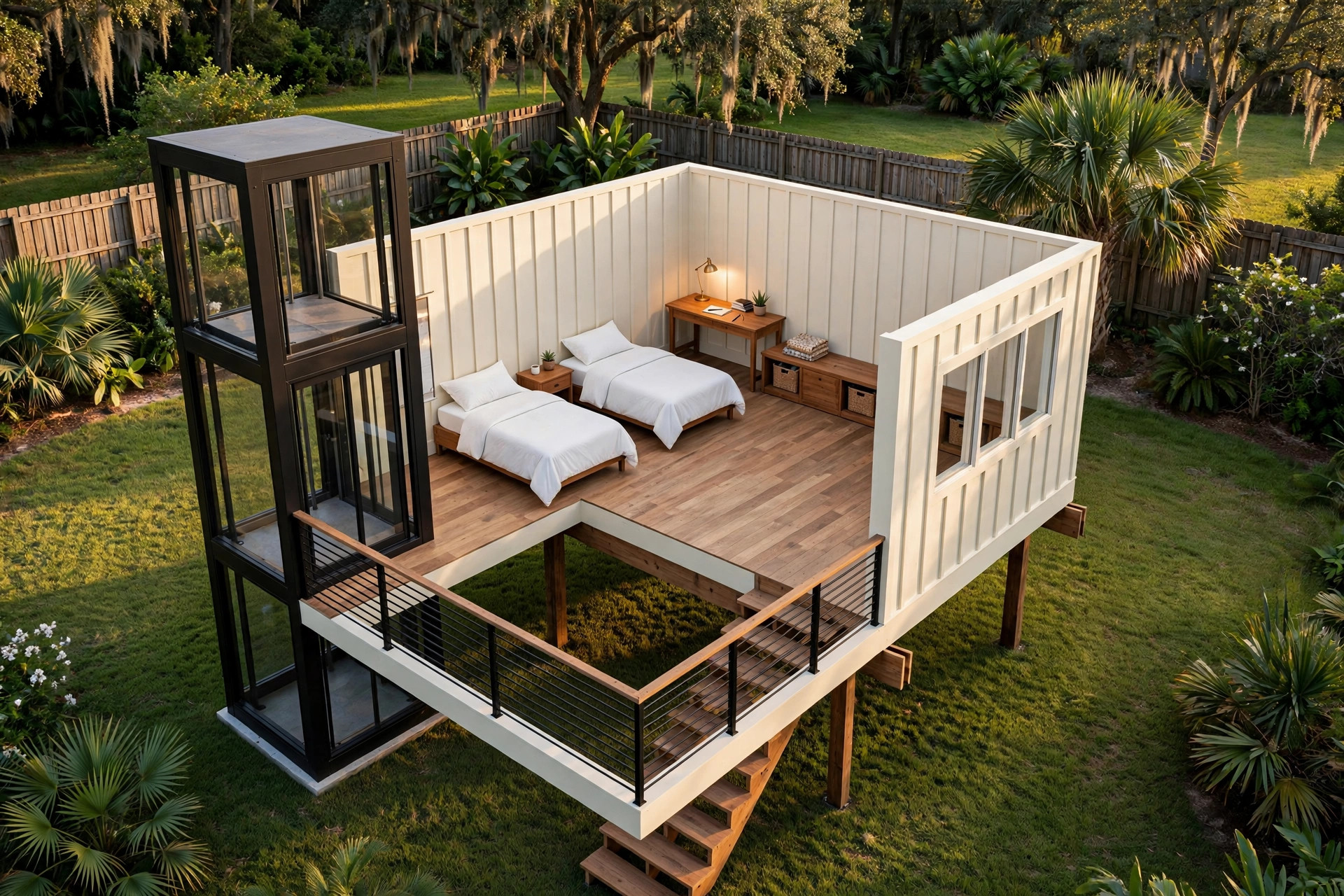 The Gabled Lift 3D floor plan — Level 2