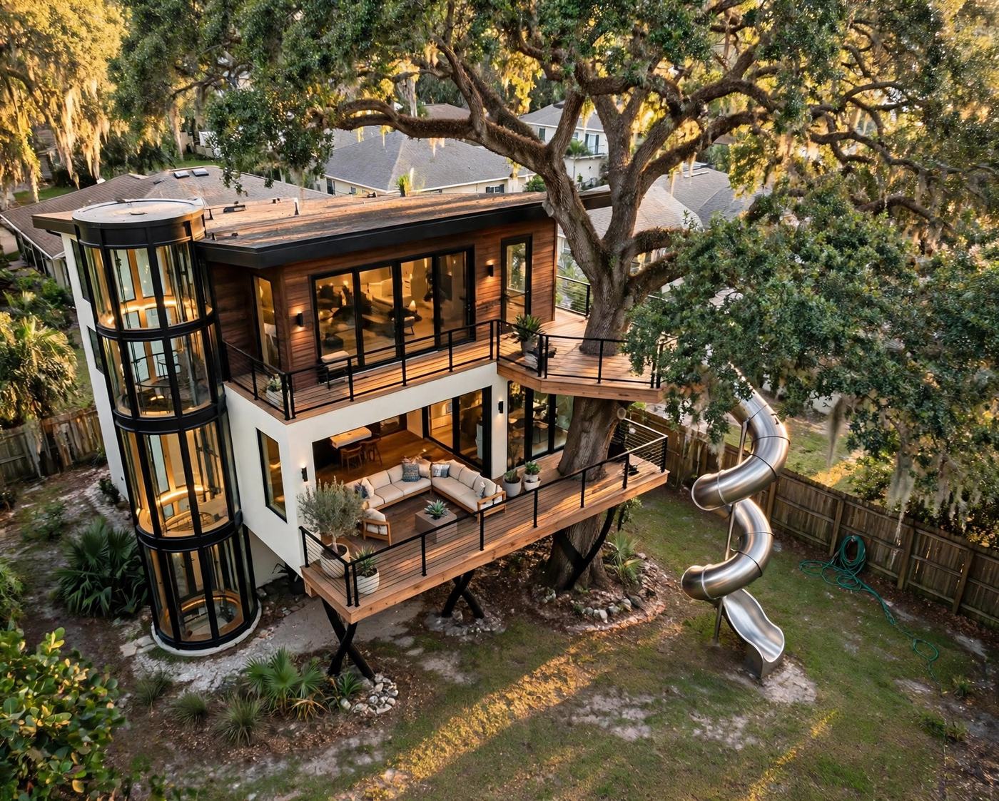 Legacy bird's eye aerial view