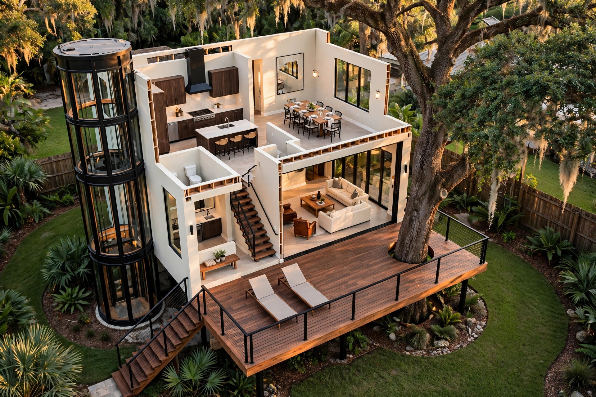 The Legacy 3D floor plan — Level 1