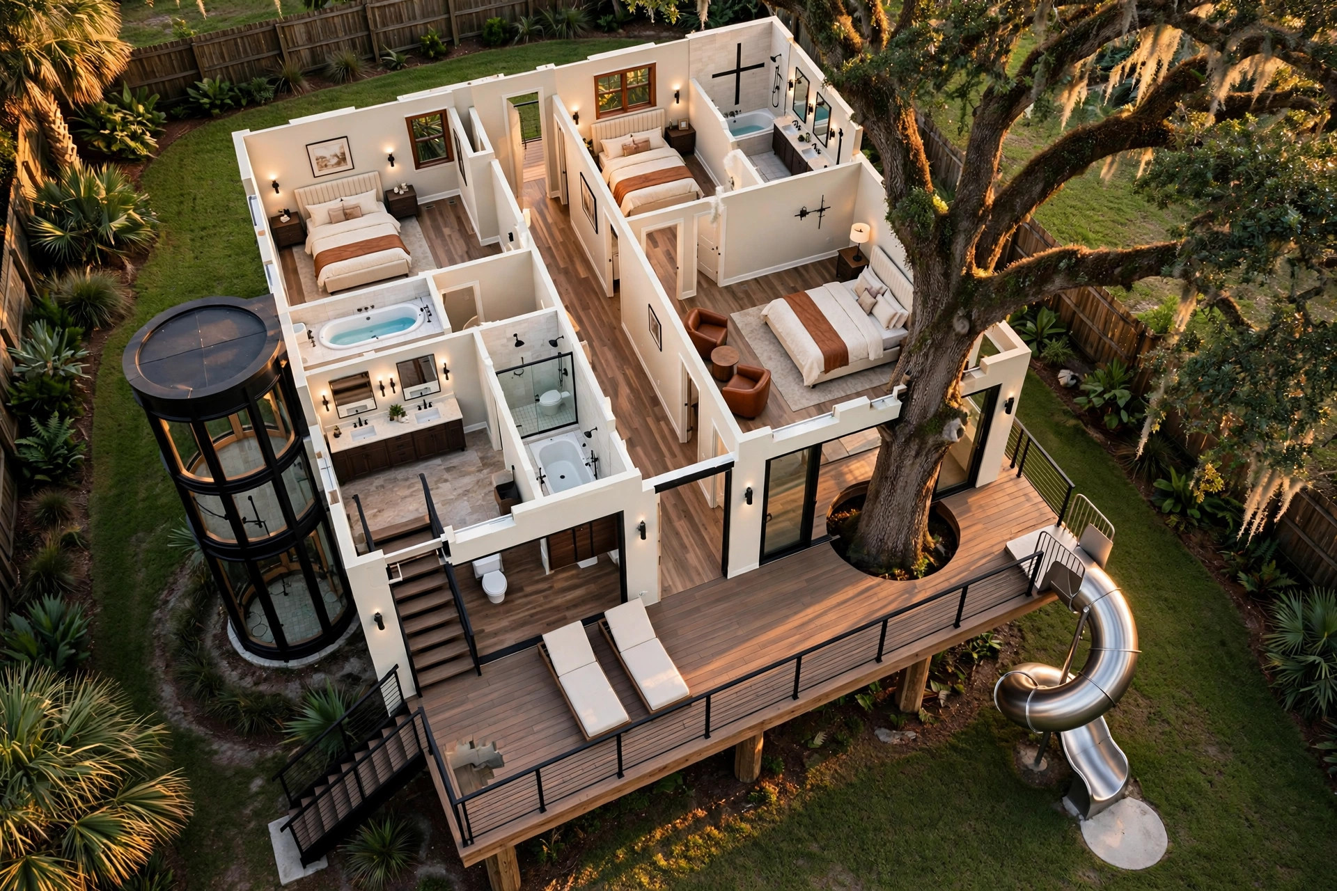 The Legacy 3D floor plan — Level 2