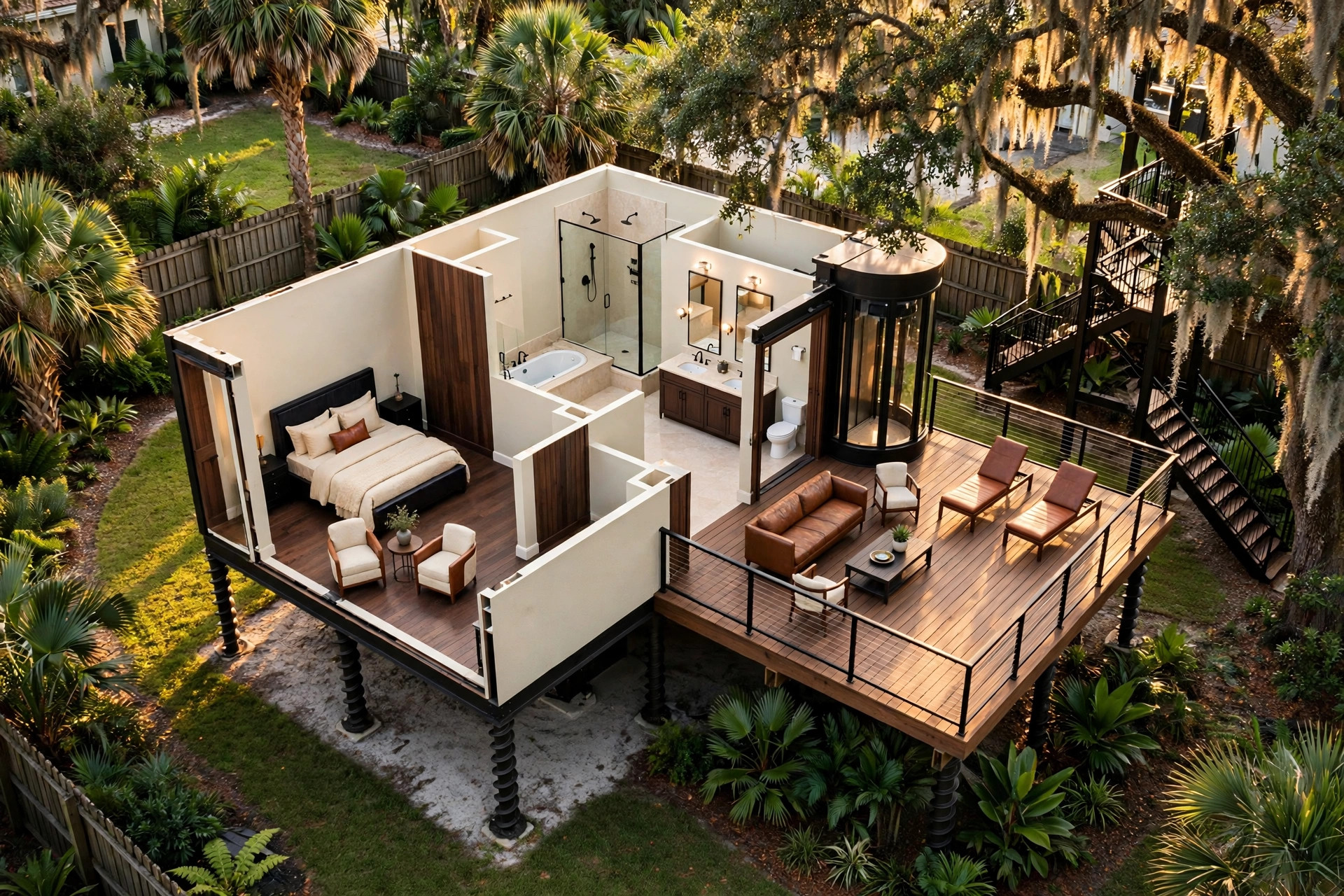The Tower House 3D floor plan — Level 3