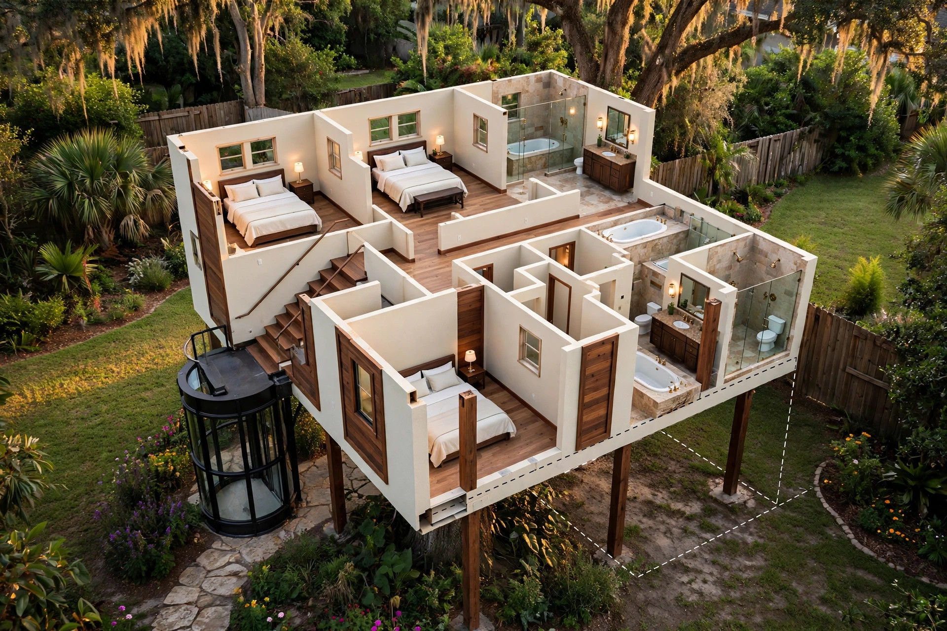 The Vineyard 3D floor plan — Level 2