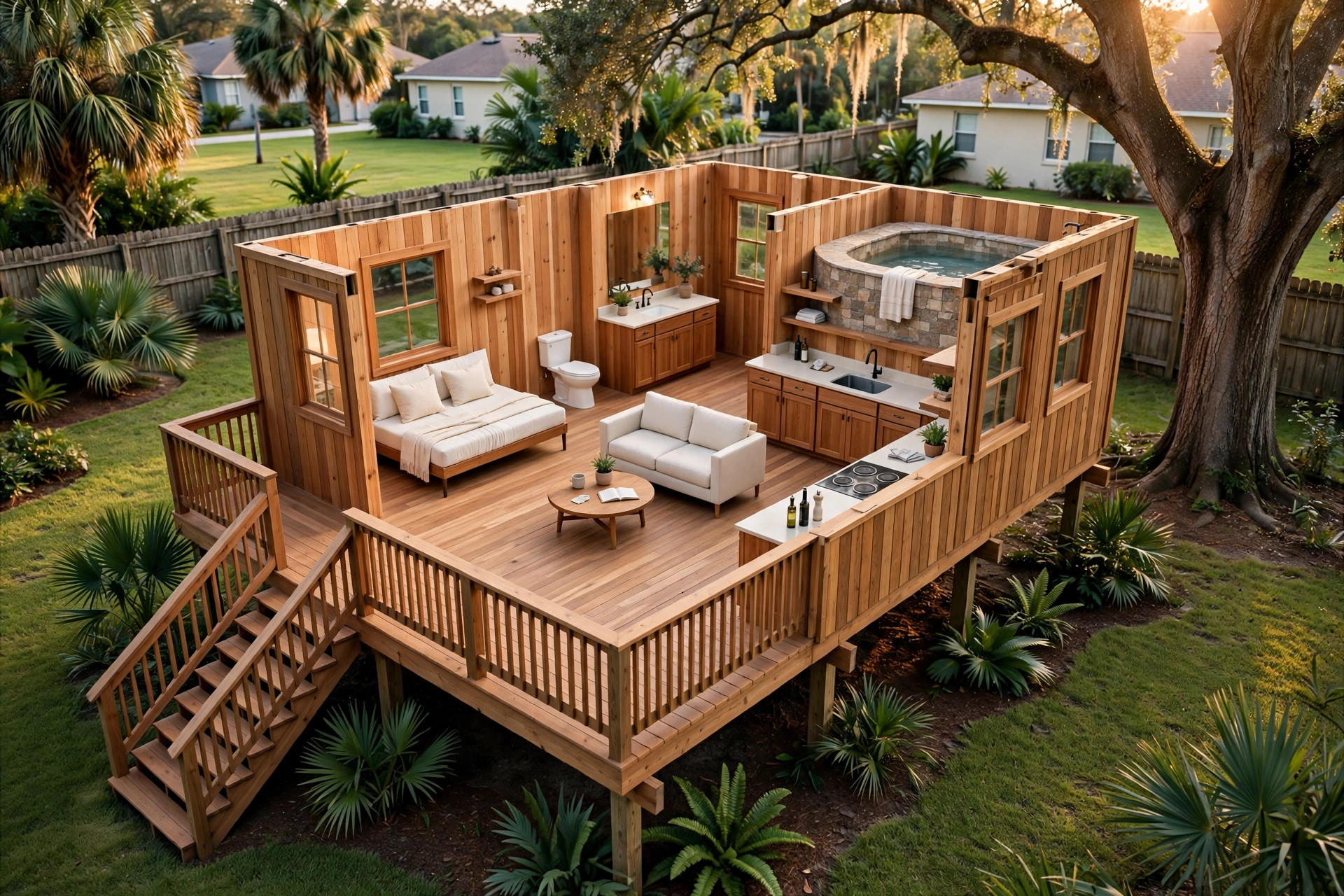The Haven Classic 3D floor plan — Level 1