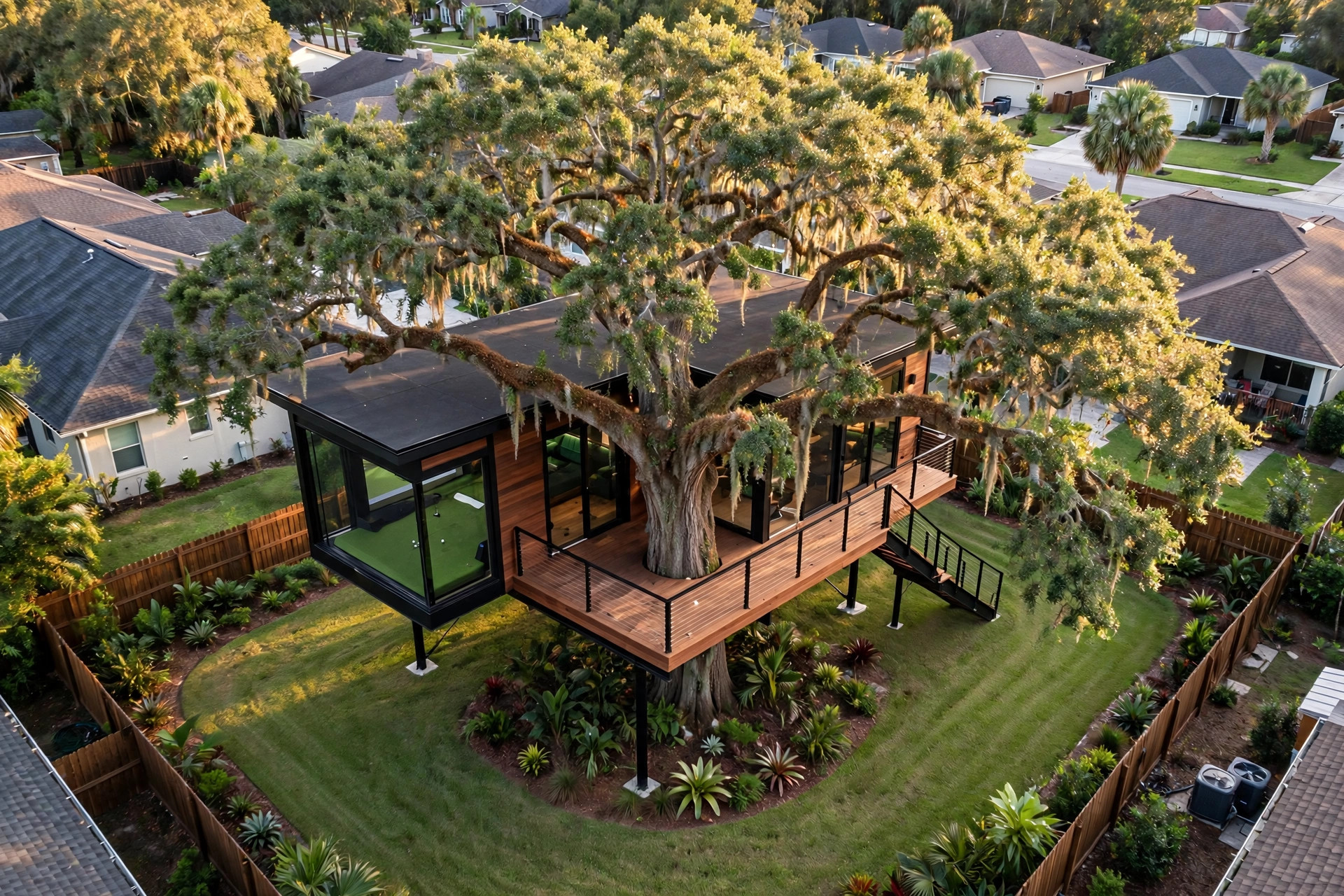 Fairway bird's eye aerial view