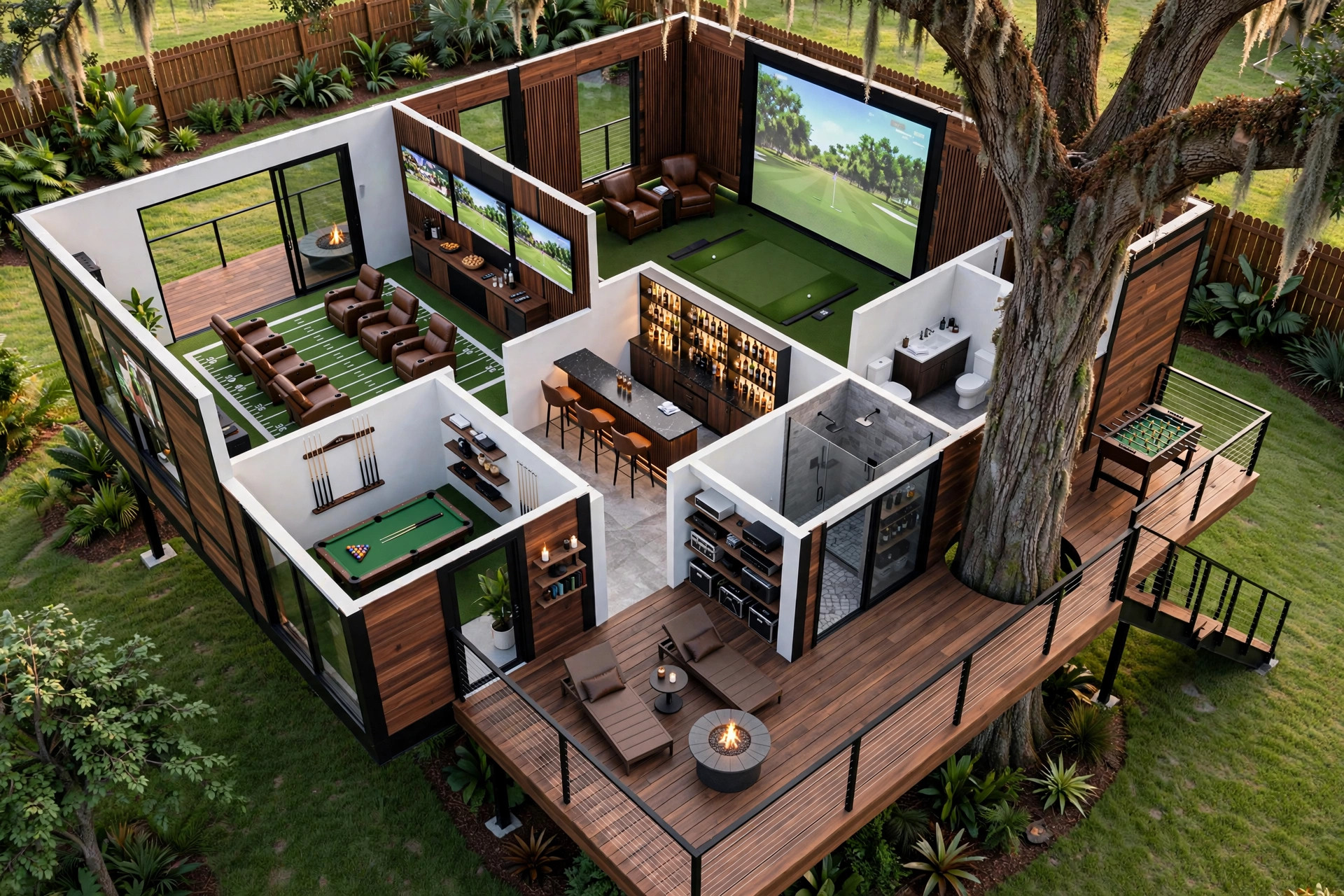 The Fairway 3D floor plan — Level 1