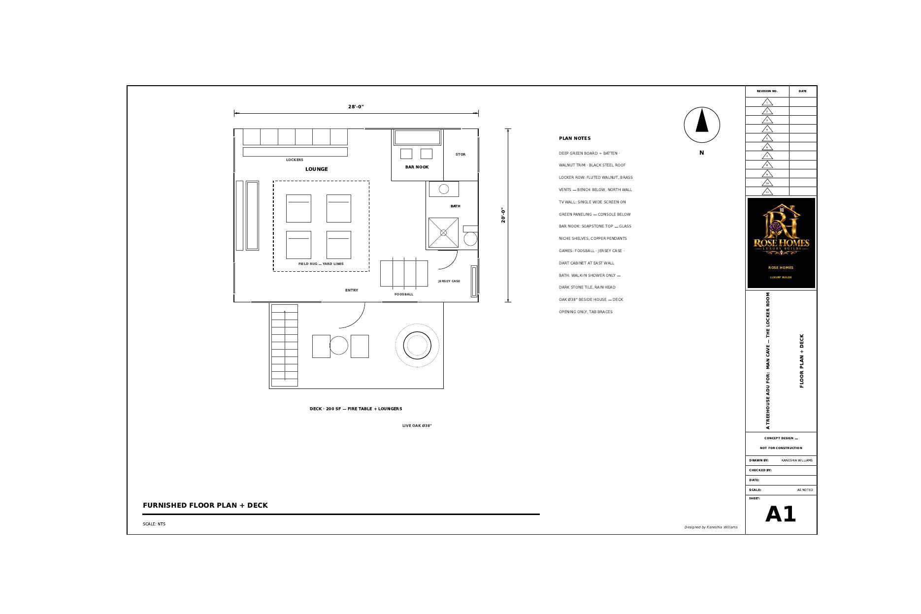 Locker Room furnished floor plan