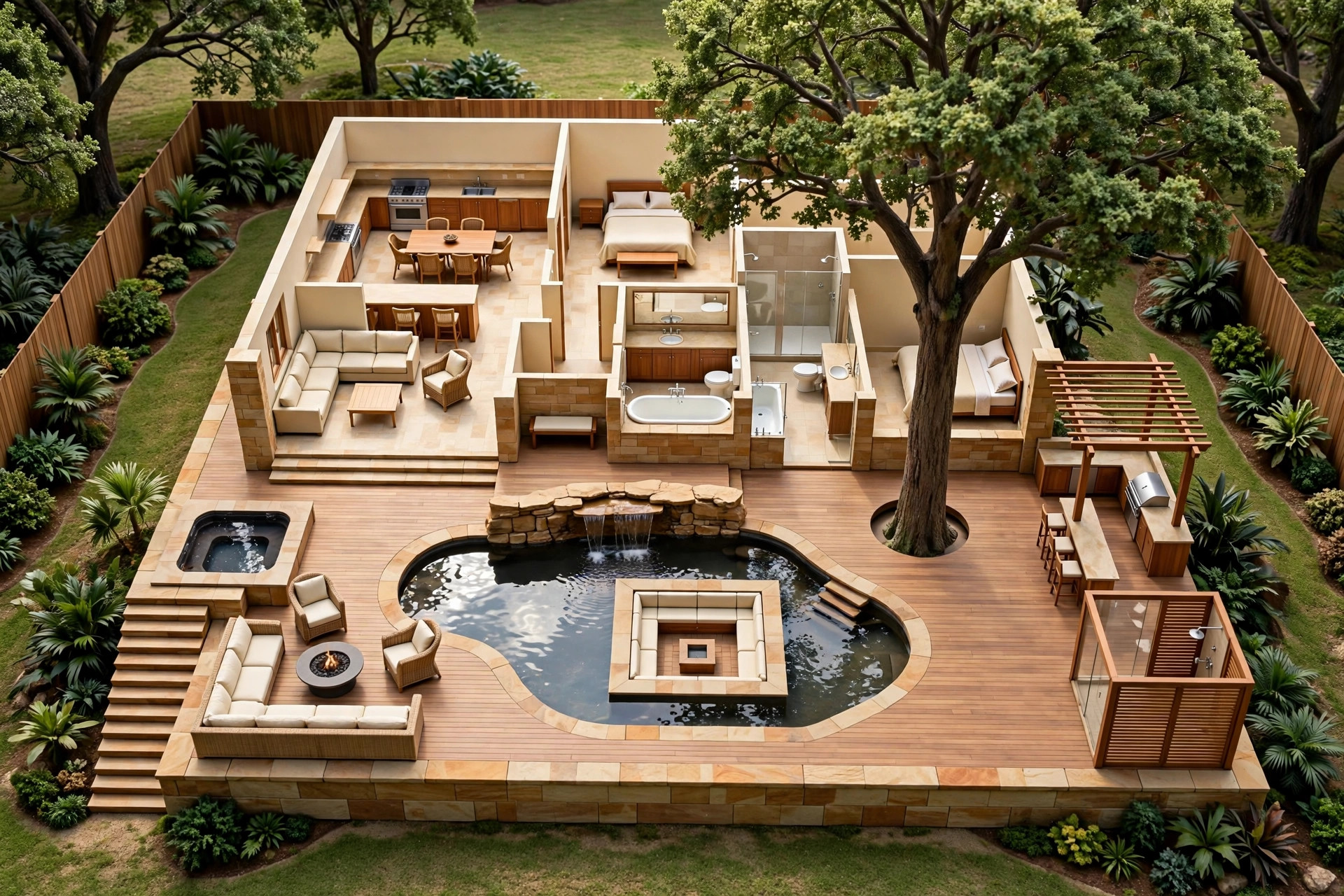 The Mirage 3D floor plan — Level 1