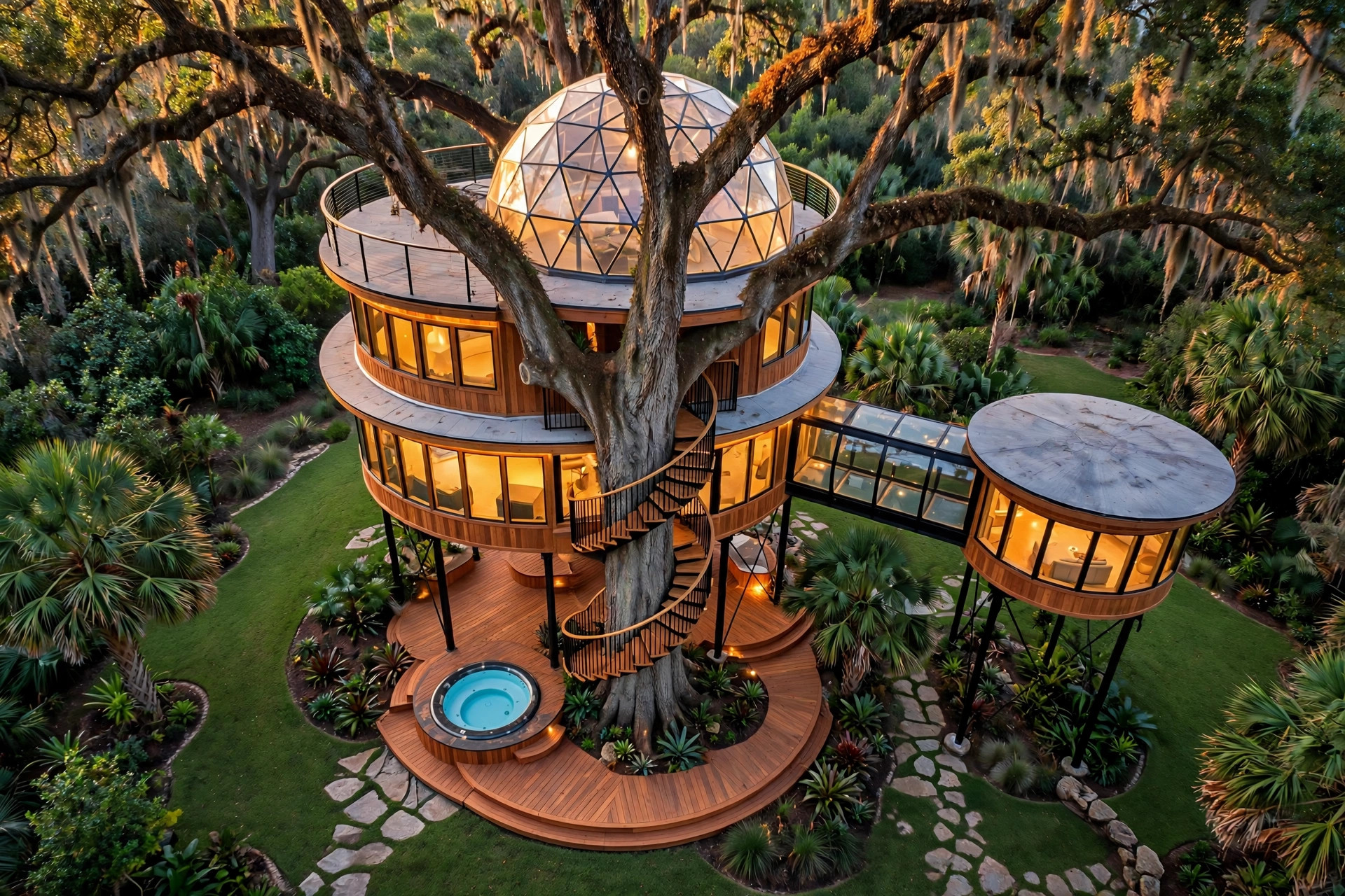 Canopy Mansion bird's eye aerial view