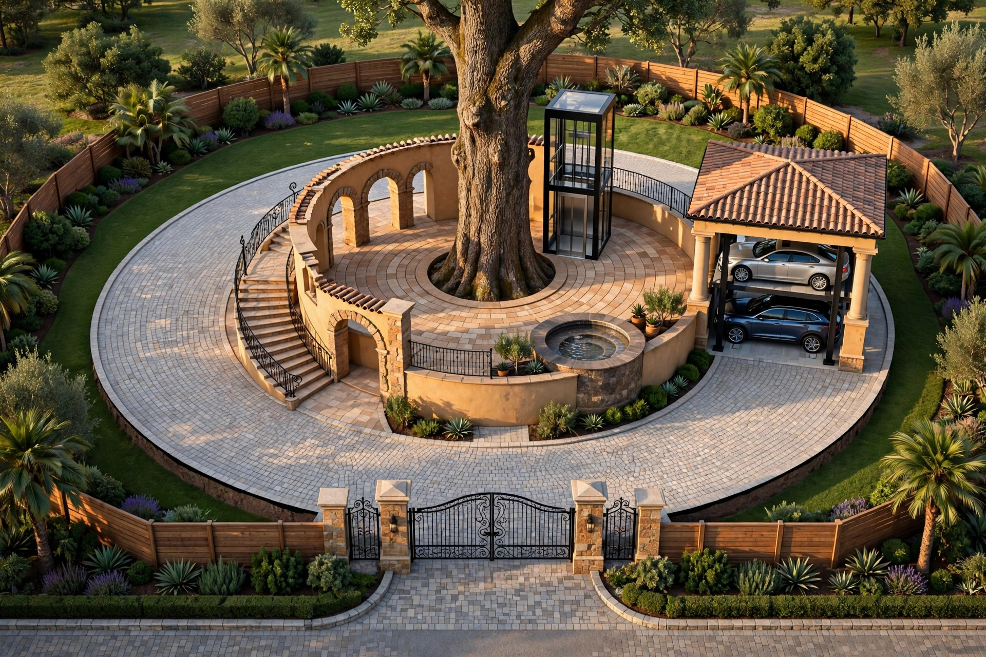 The Canopy Mansion 3D floor plan — Ground Level