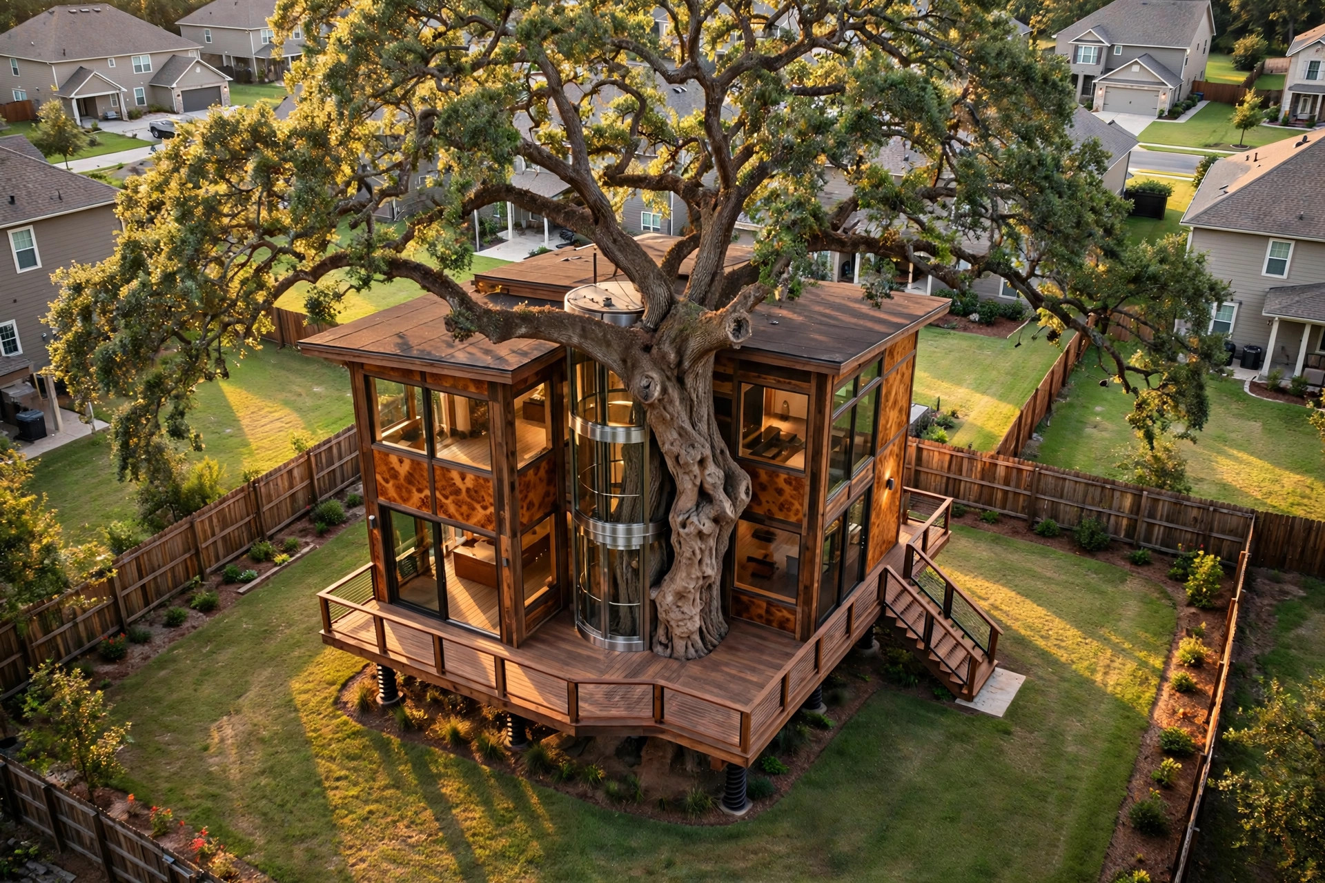 Core bird's eye aerial view