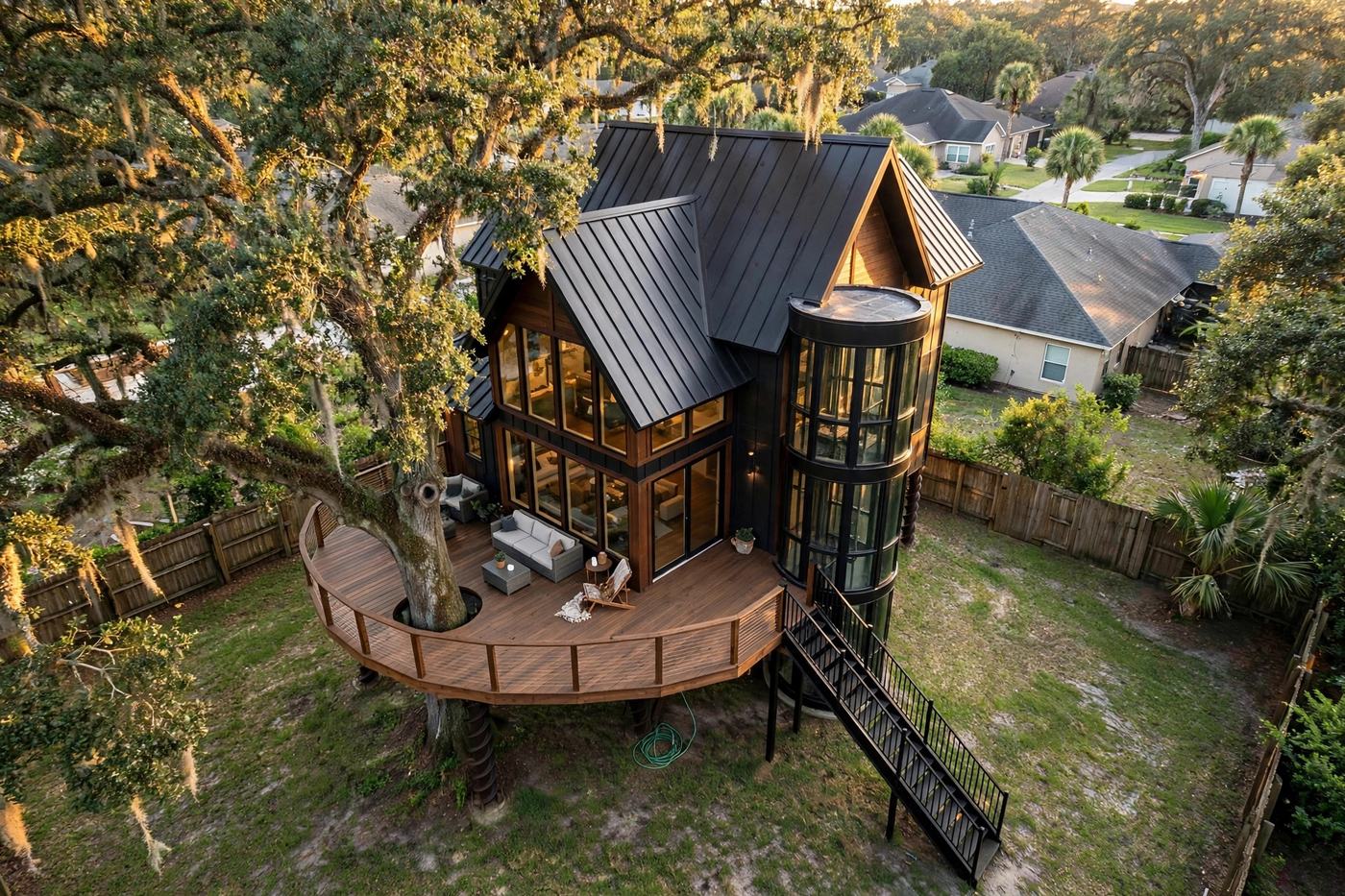 Manor bird's eye aerial view
