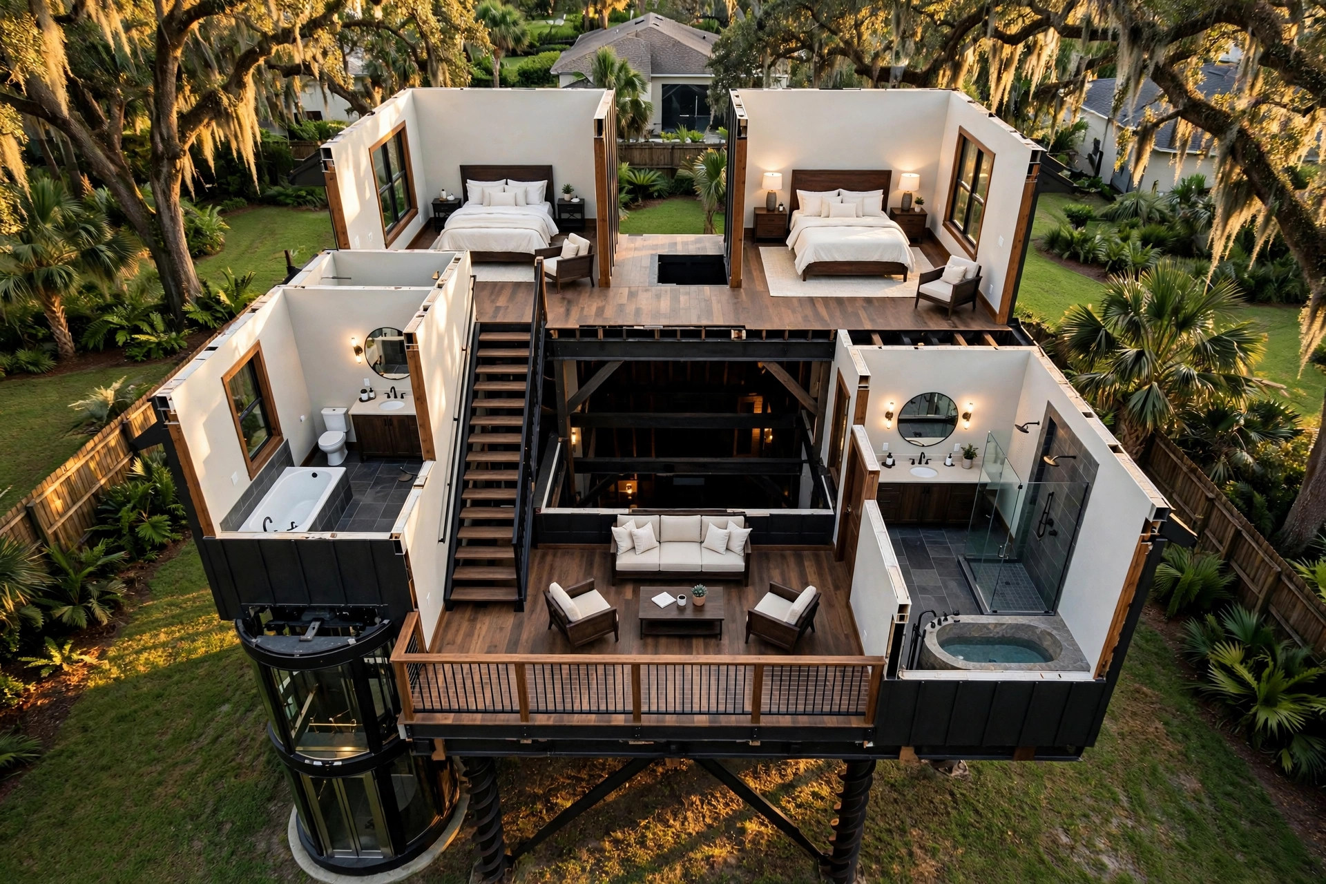 The Manor 3D floor plan — Level 2