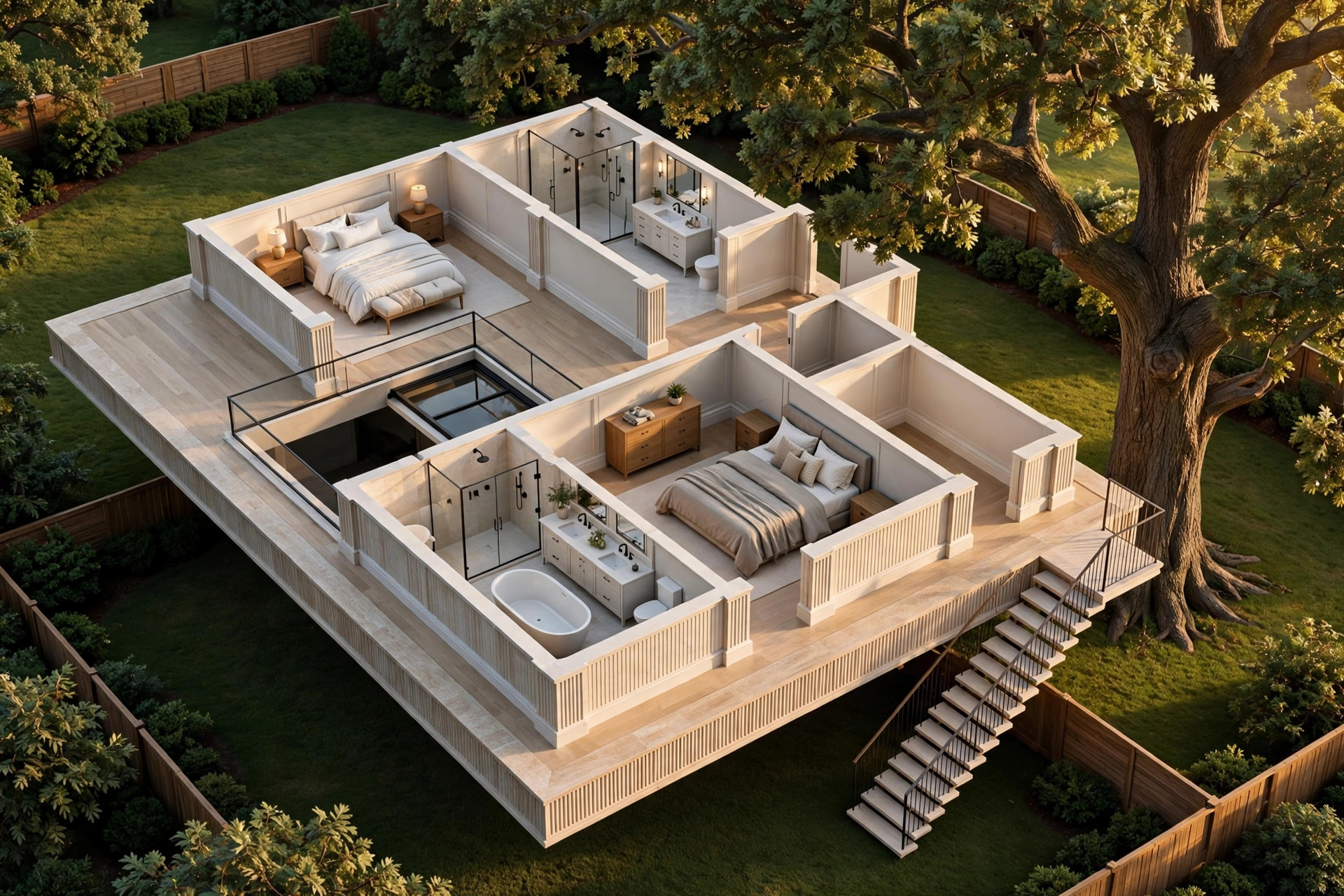 The Meridian 3D floor plan — Level 2