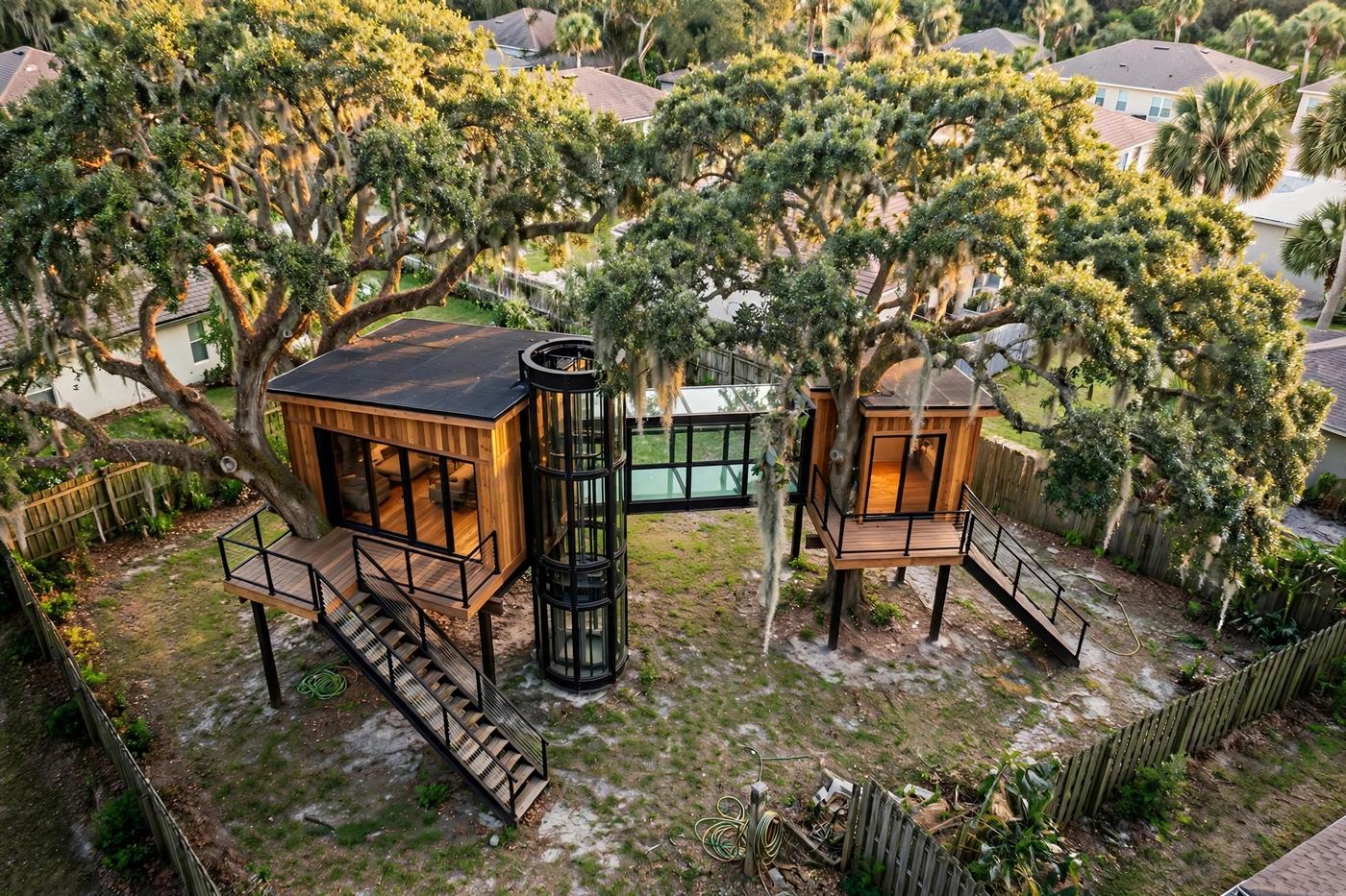 Skybridge bird's eye aerial view