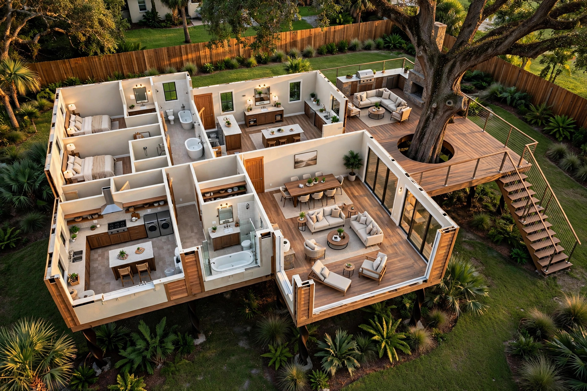 The Terrace 3D floor plan — Level 1