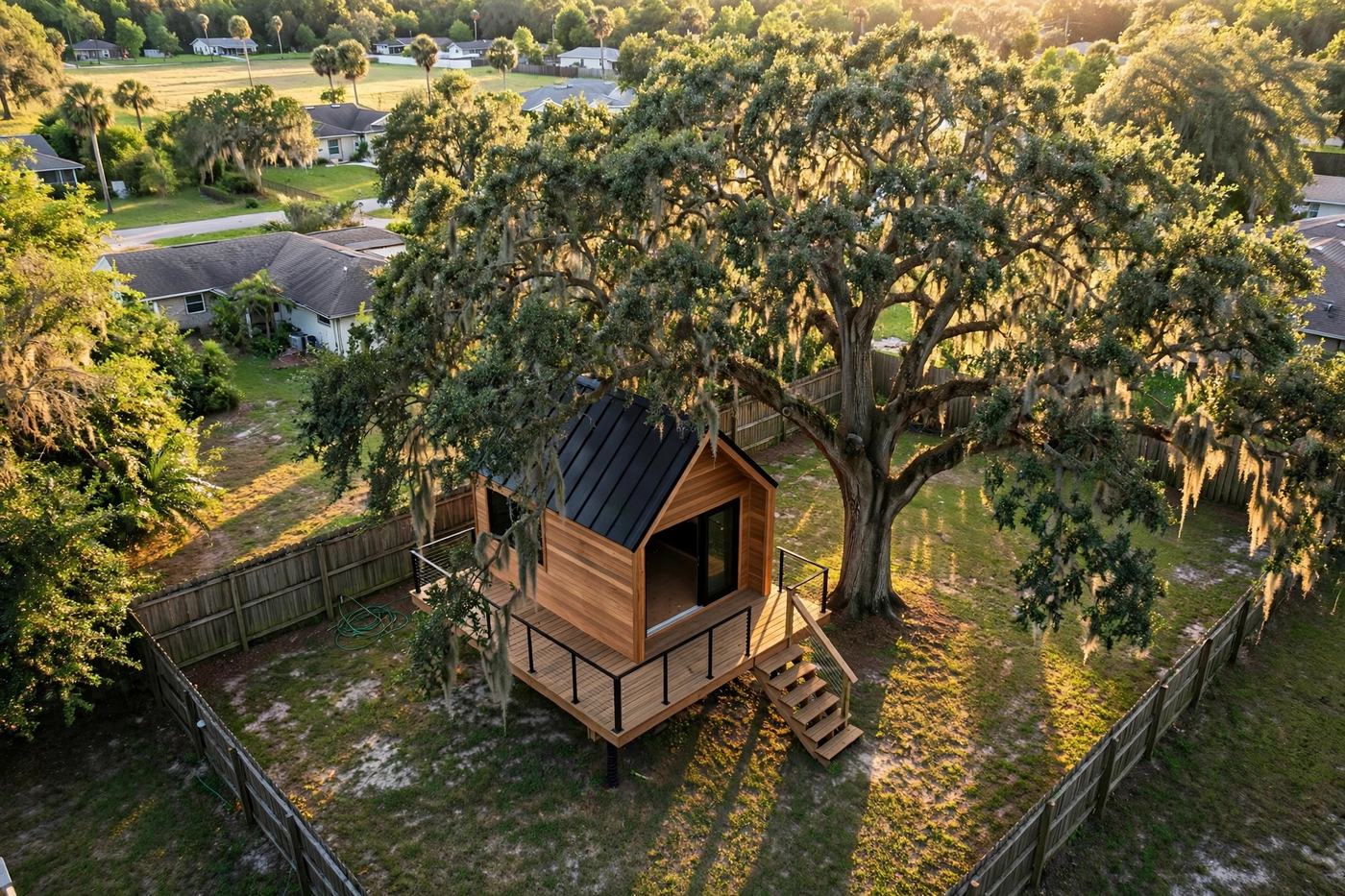 Essential bird's eye aerial view