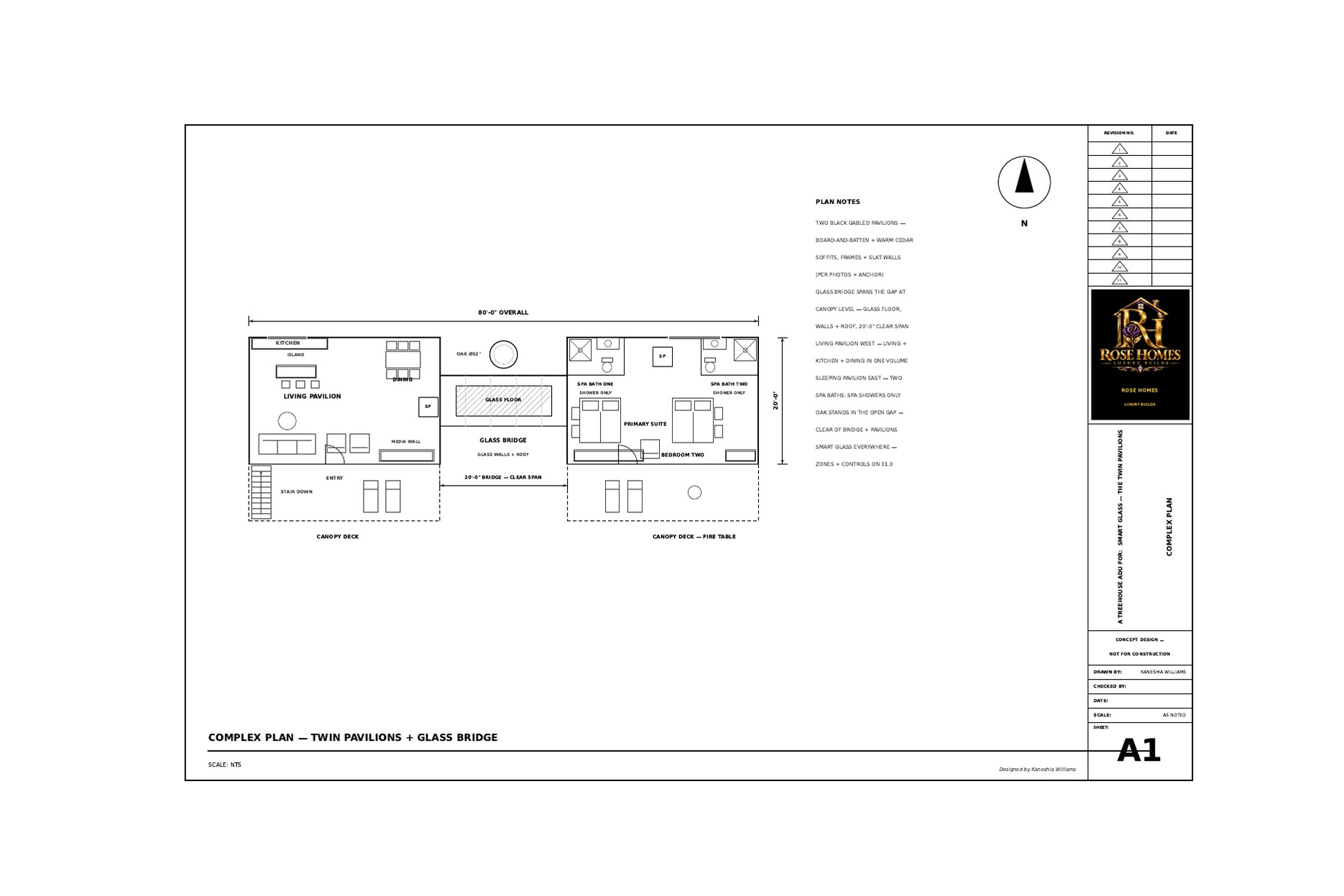 Twin Pavilions furnished floor plan