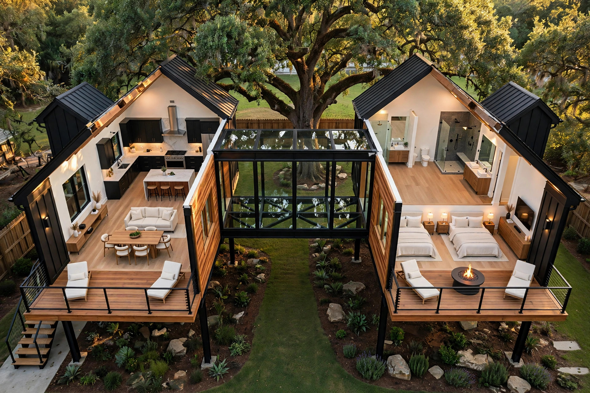 The Twin Pavilions 3D floor plan — Level 1