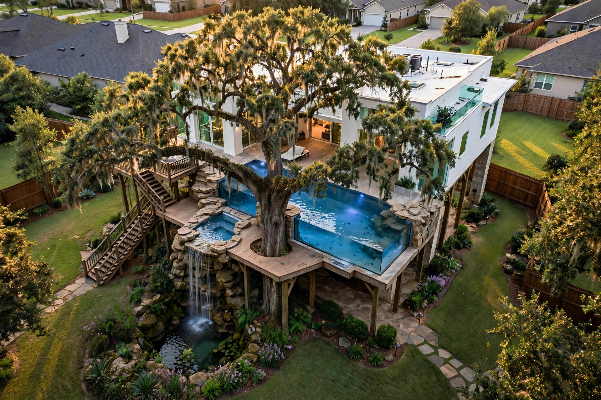 Aqua Vista bird's eye aerial view