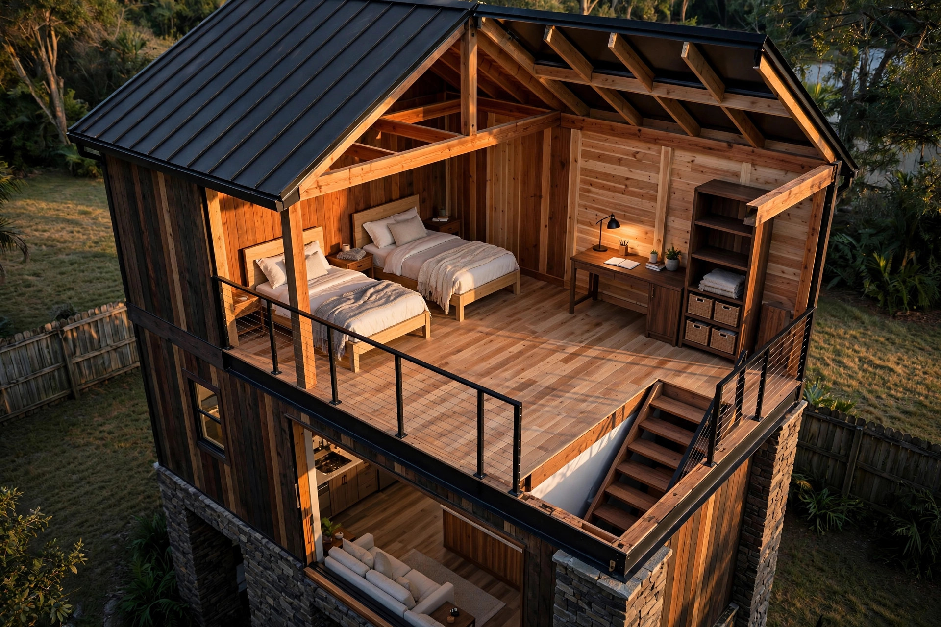 The Grotto 3D floor plan — Level 2