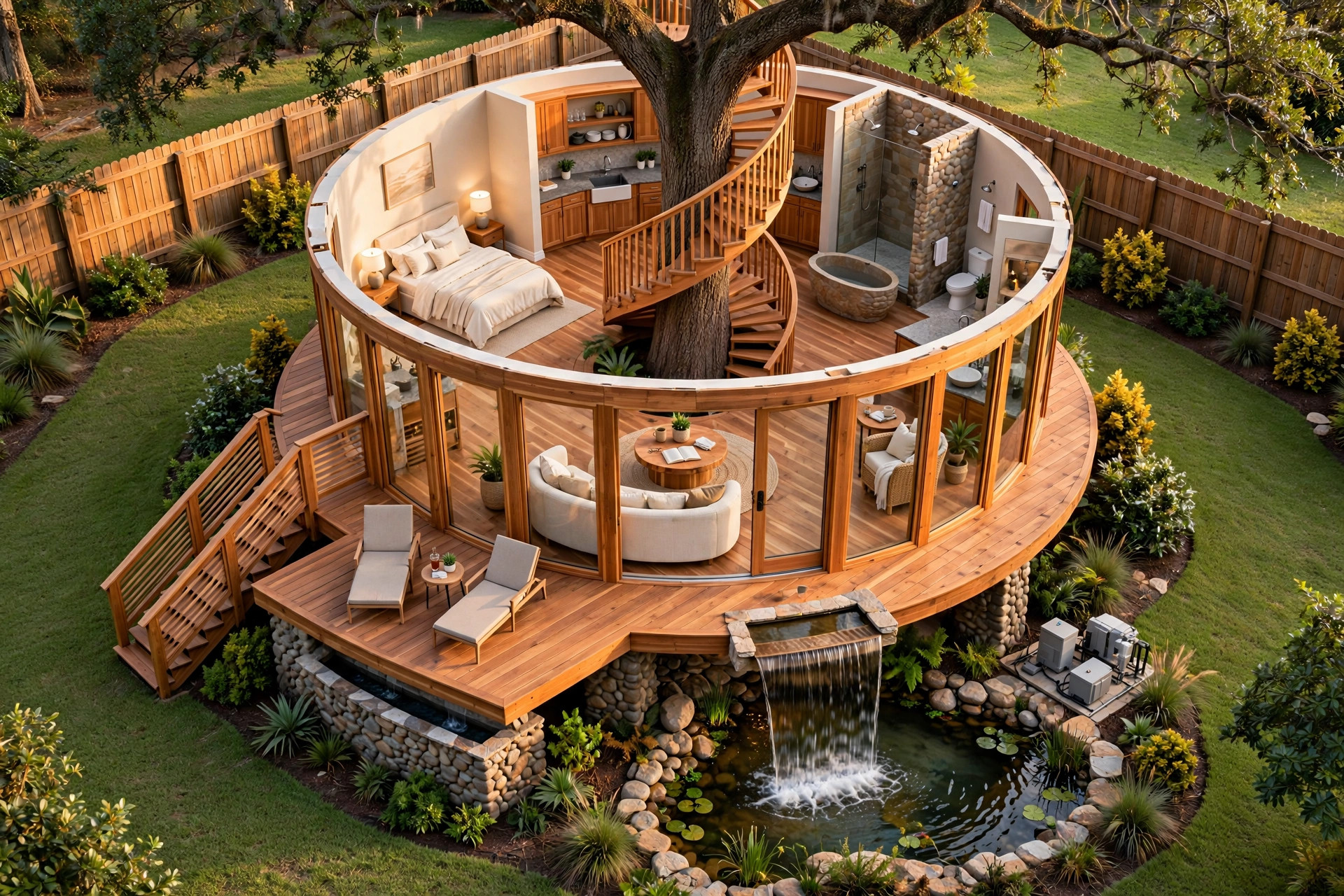 The Spillway 3D floor plan — Level 1