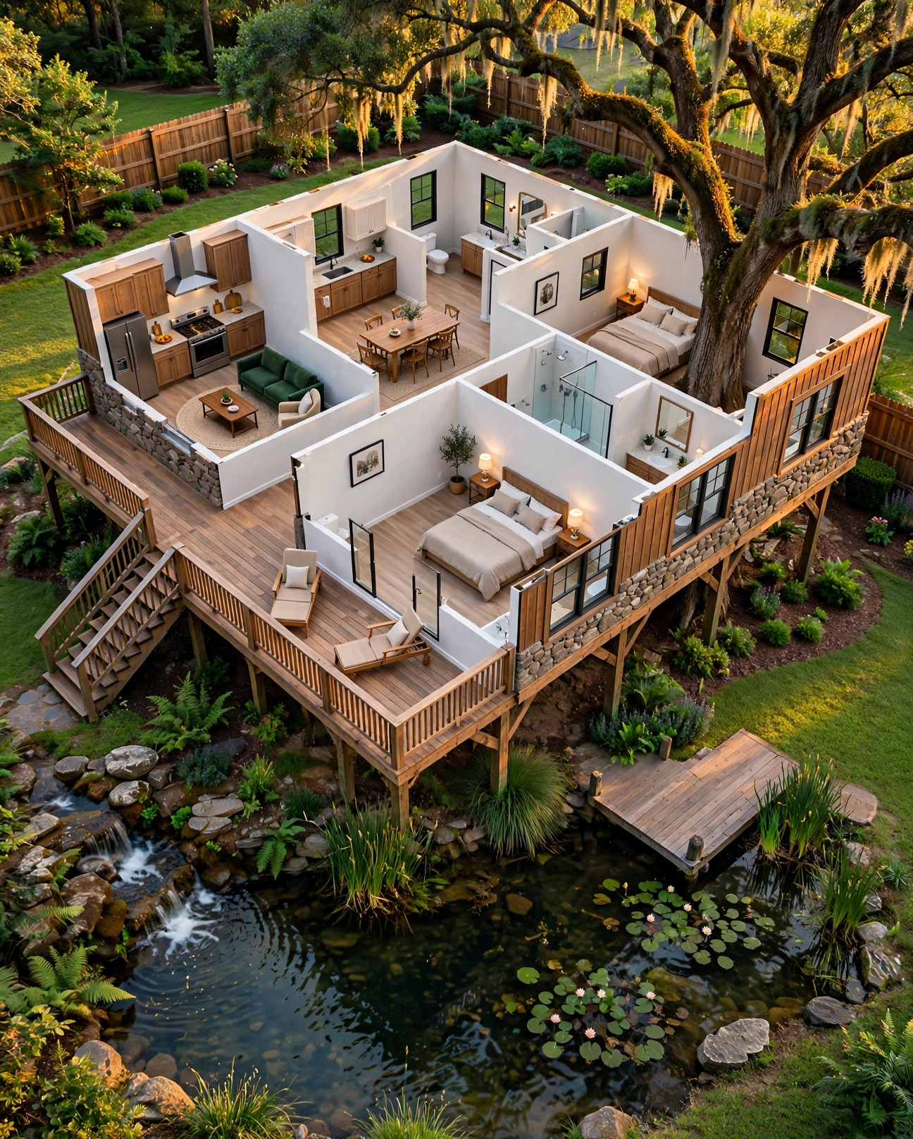The Swim Pond 3D floor plan — Level 1